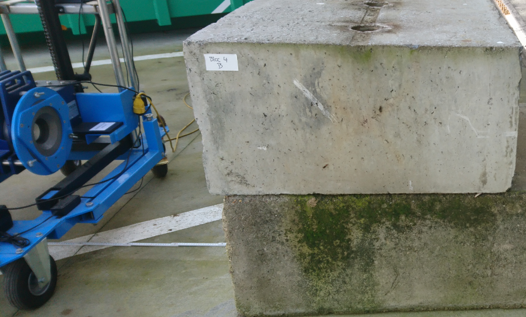 In-situ high-resolution gamma spectrometry measurement on concrete