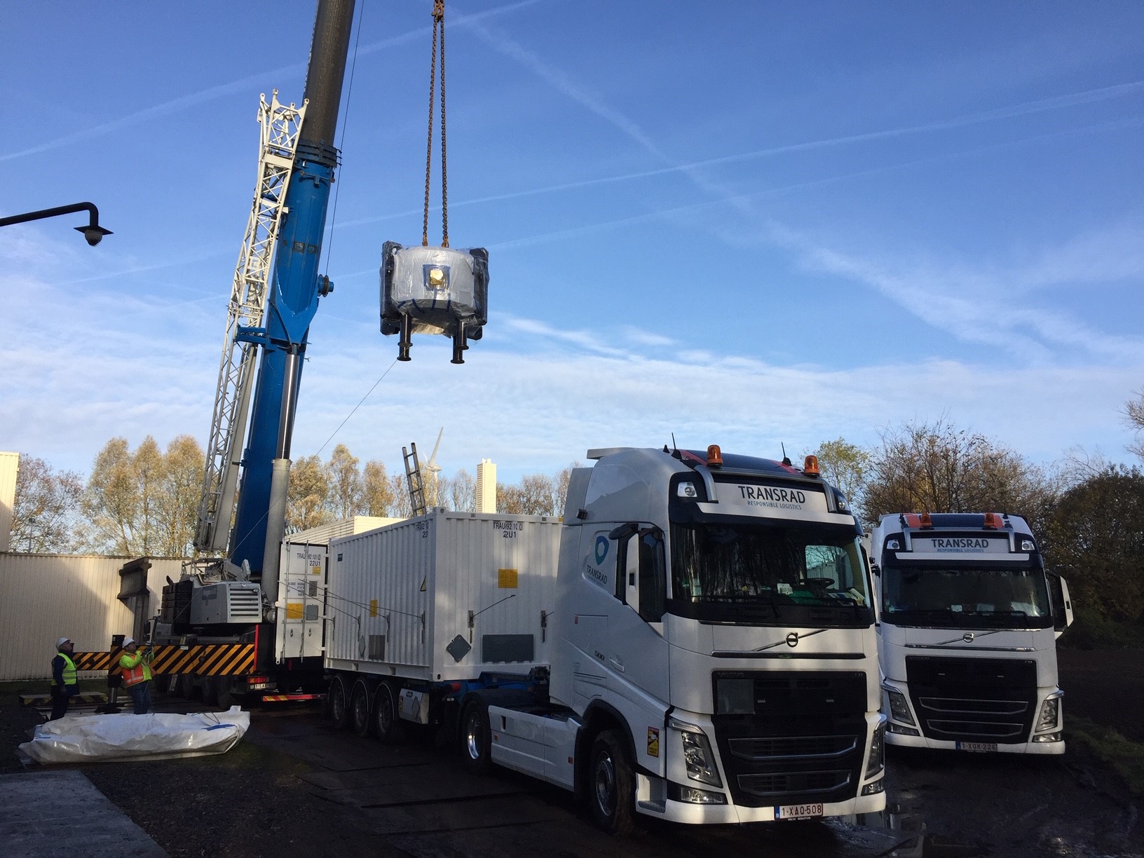 Cyclotron on a crane