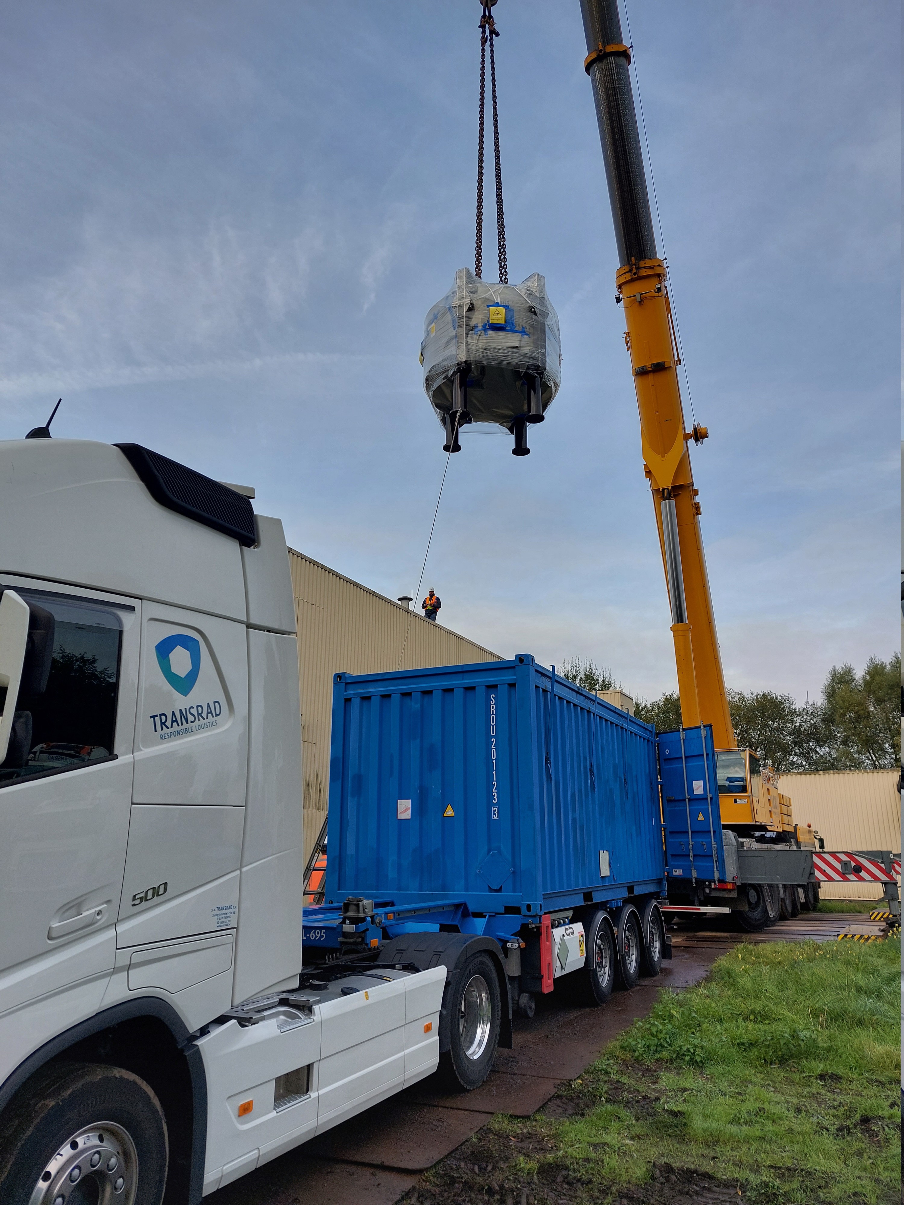 Cyclotron in the sky above container