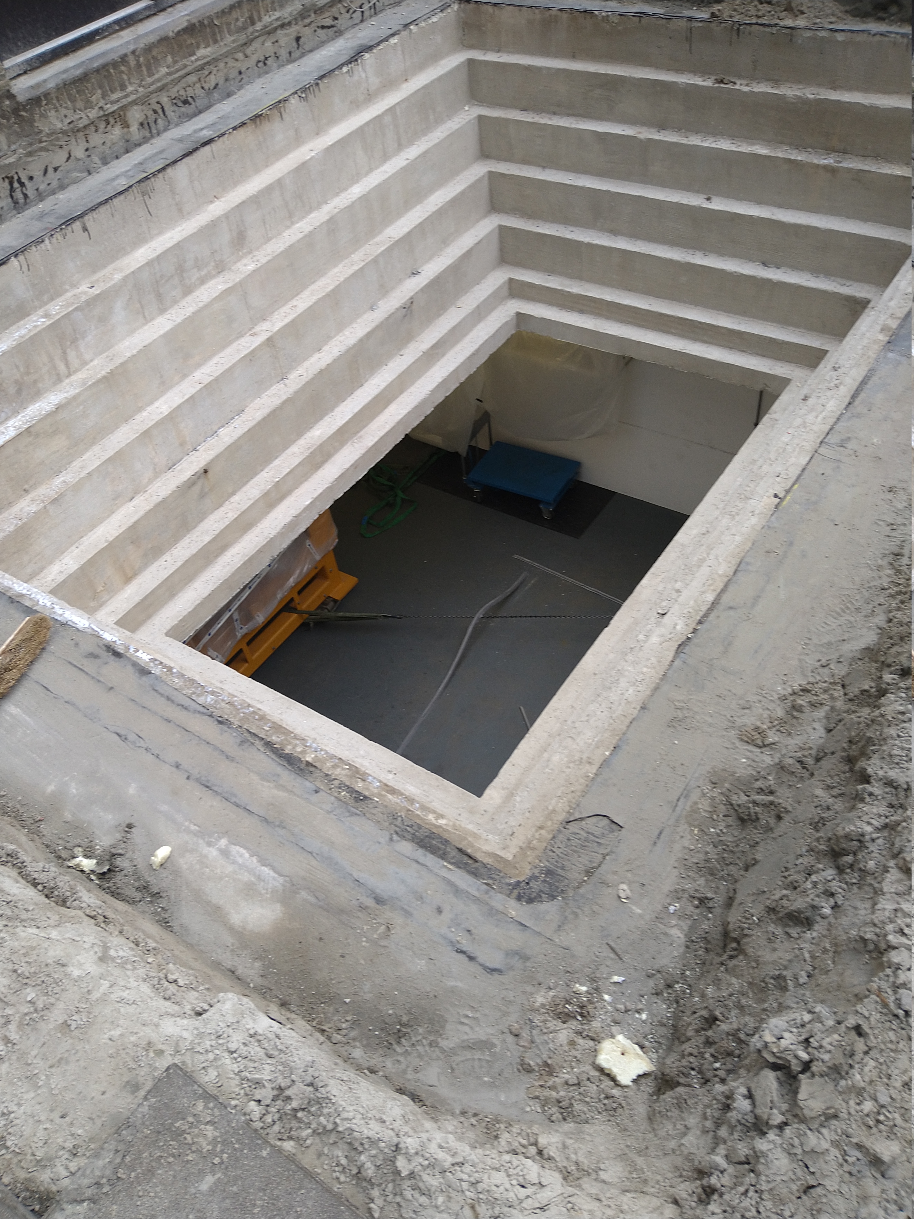 View of open bunker roof